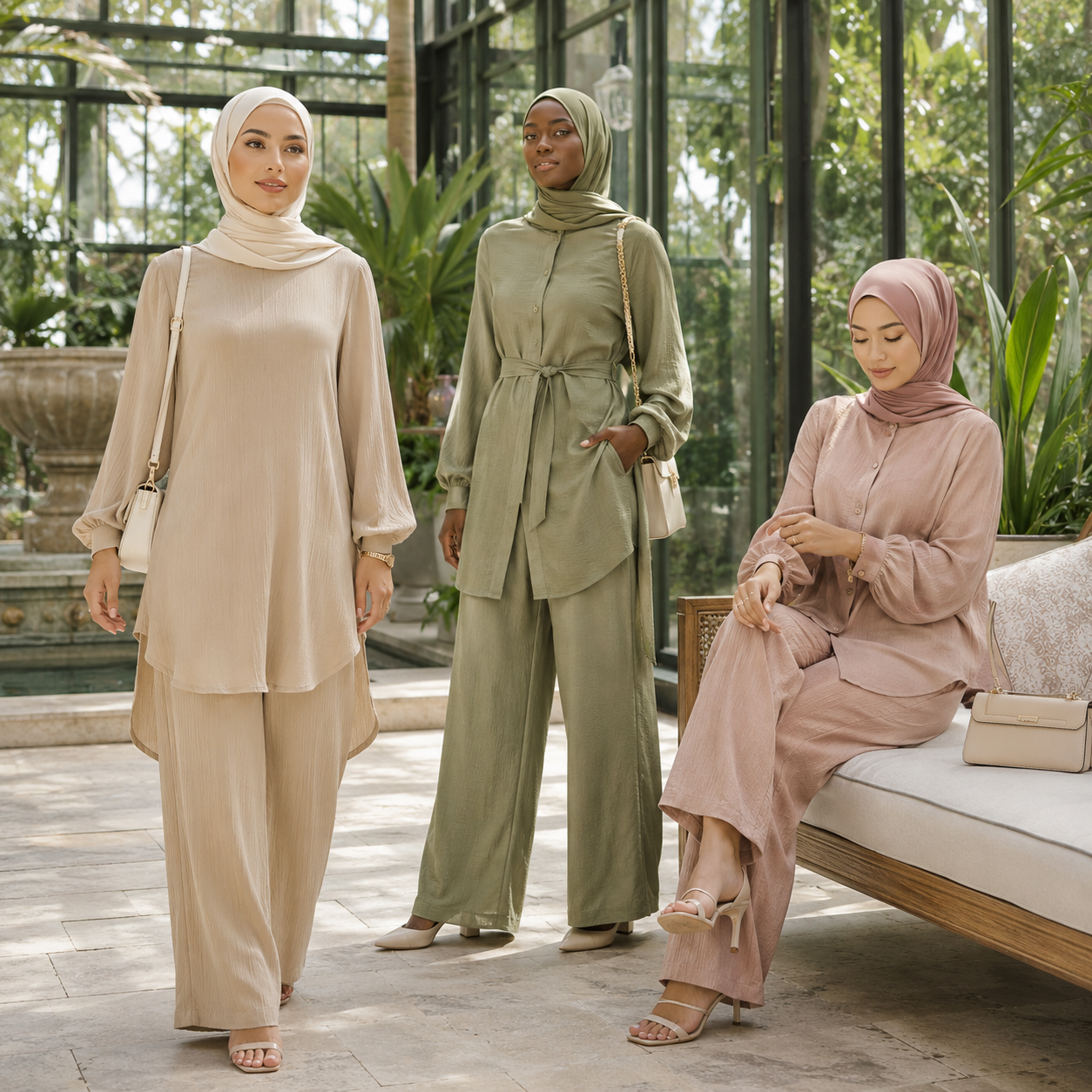 women wearing Mahara Atelier sets 