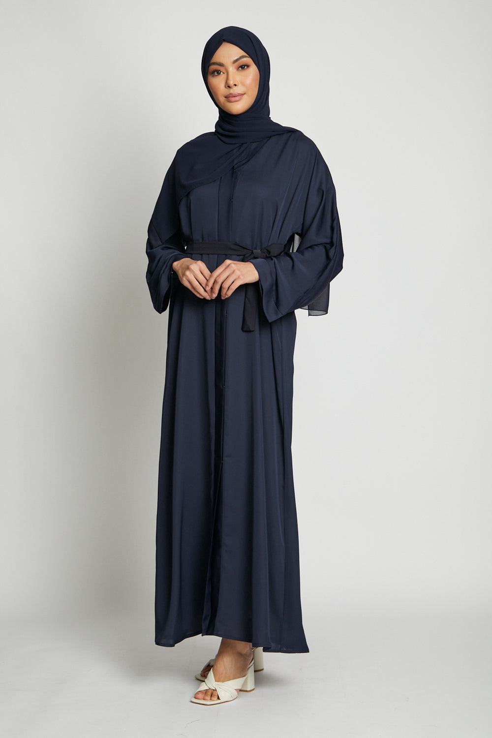 Lightweight Navy Open Abaya