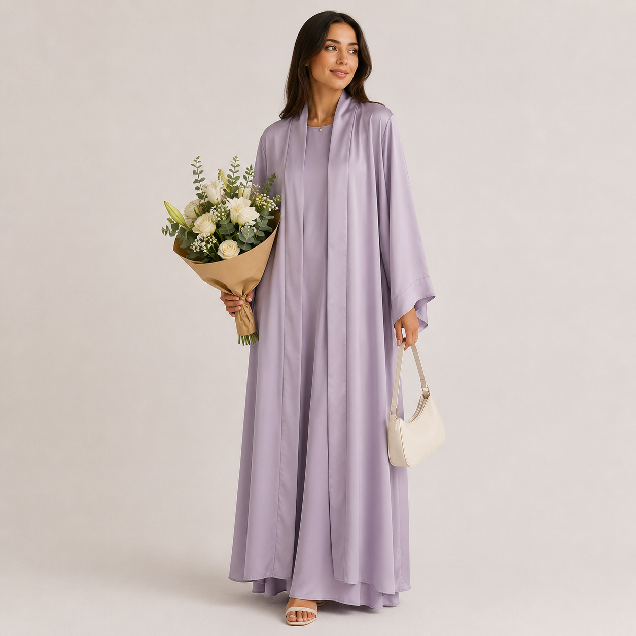 Open Front Long Abaya Cardigan
