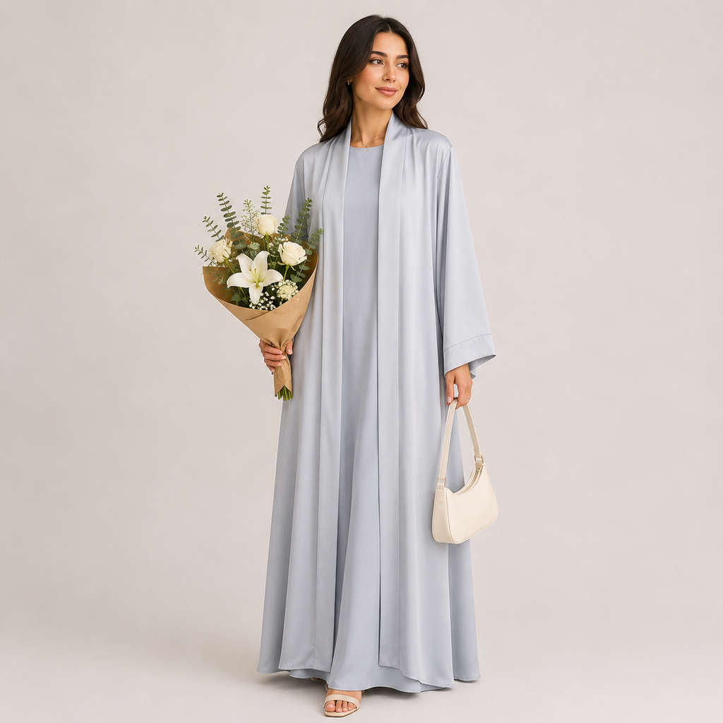 Open Front Long Abaya Cardigan