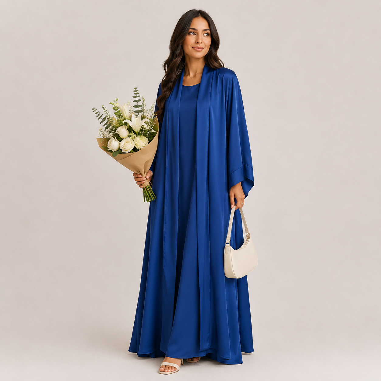 Open Front Long Abaya Cardigan
