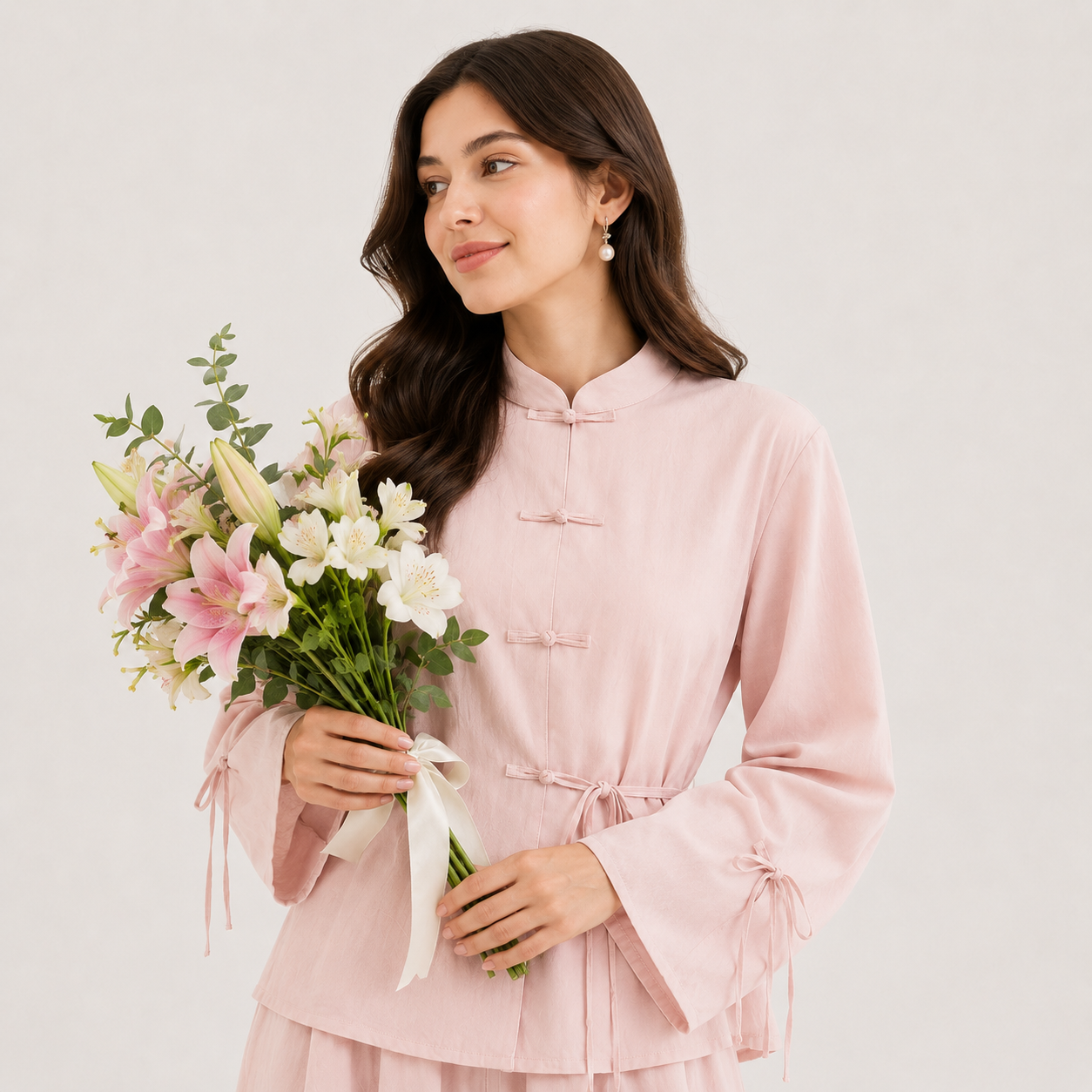 Viscose Linen Co-Ord Top and Wide-Leg Pants Set