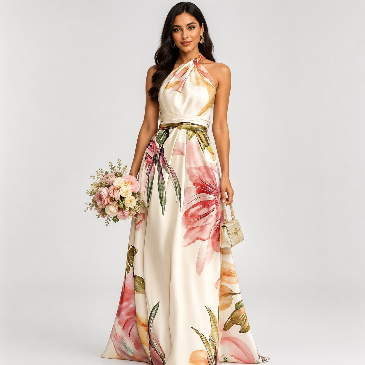 One-Shoulder Maxi Dress for Weddings & Special Occasions