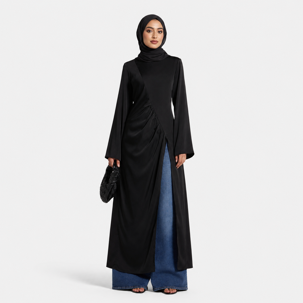 Asymmetric Hem Midi Top for Women