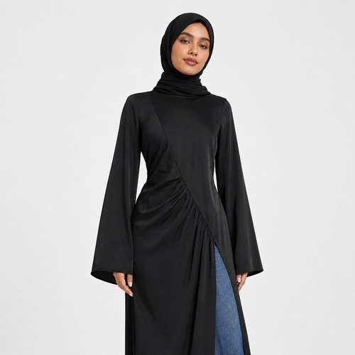 Asymmetric Hem Midi Top for Women