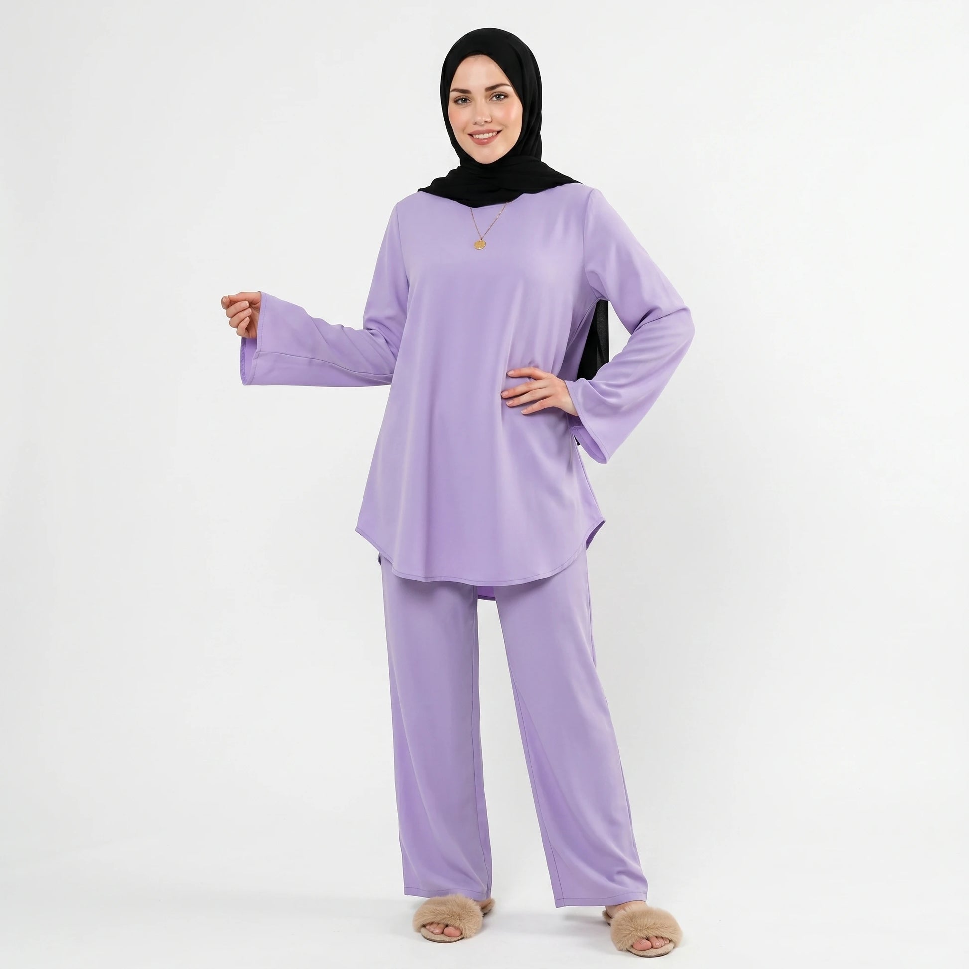 Arabian Modest Prayer Clothing Set – Elegant Long Sleeve Islamic Outfit
