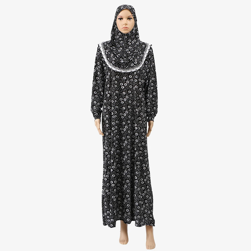 Printed One-Piece Prayer Abaya Dress