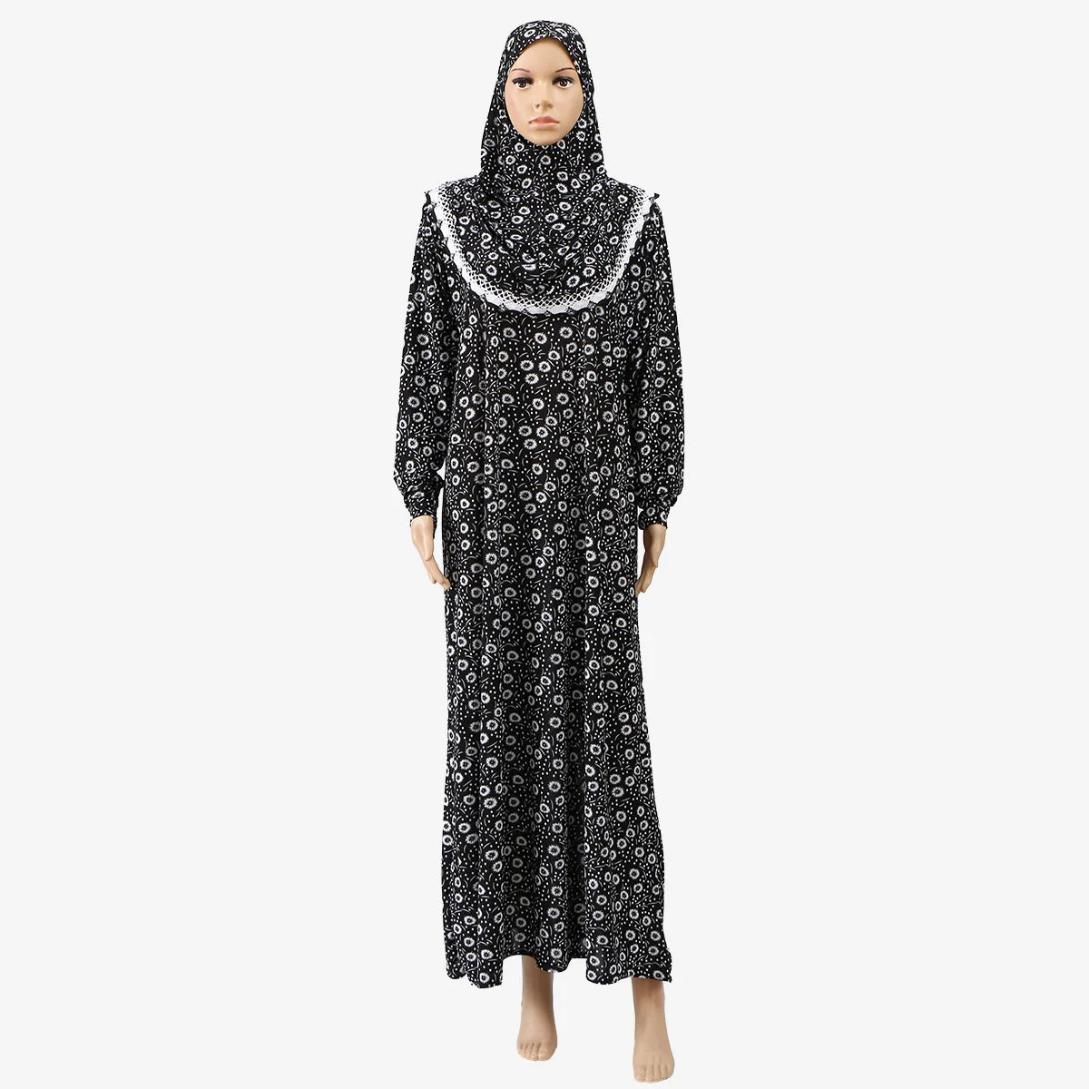 Printed One-Piece Prayer Abaya Dress