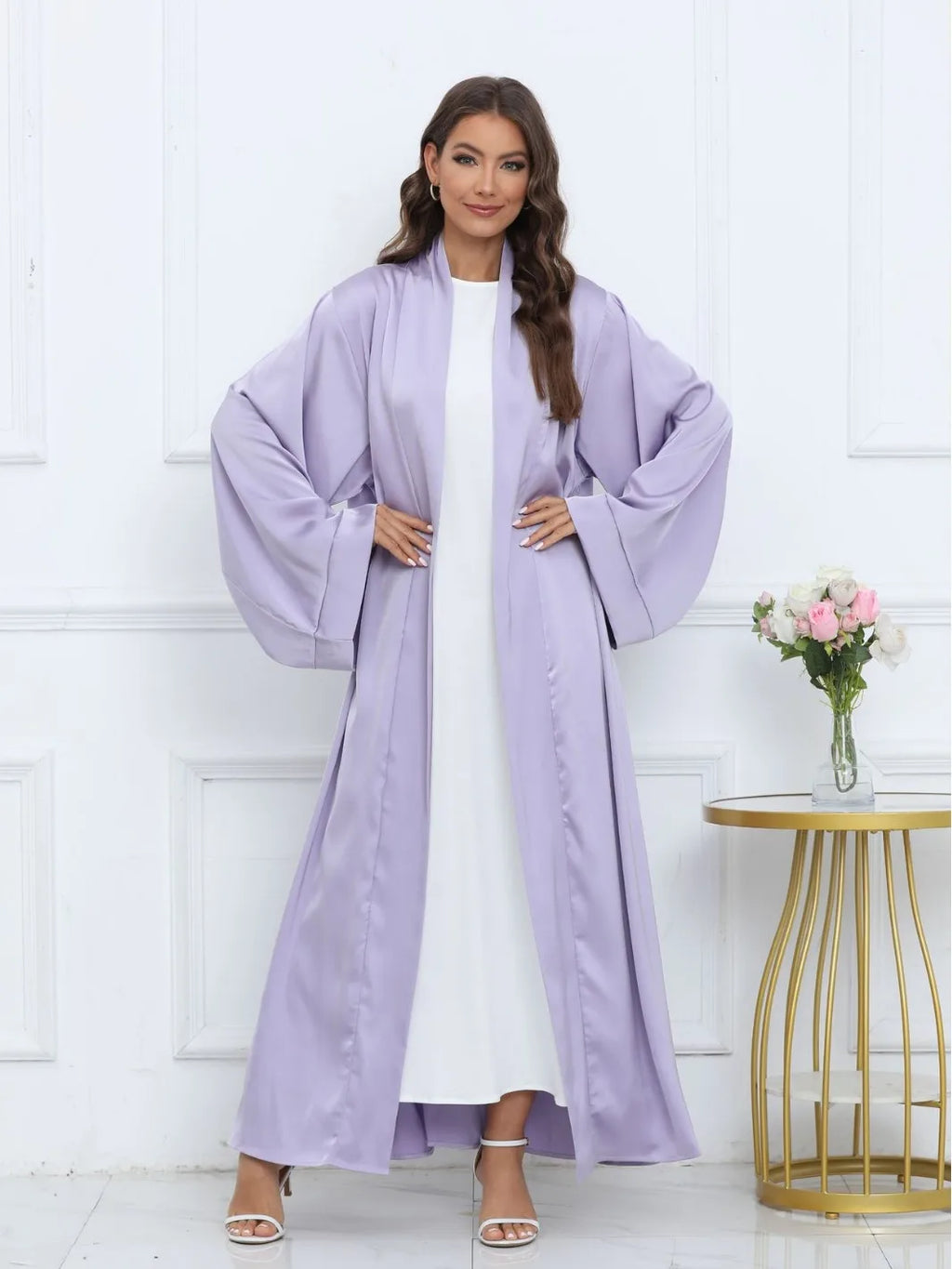 Open Front Long Abaya Cardigan
