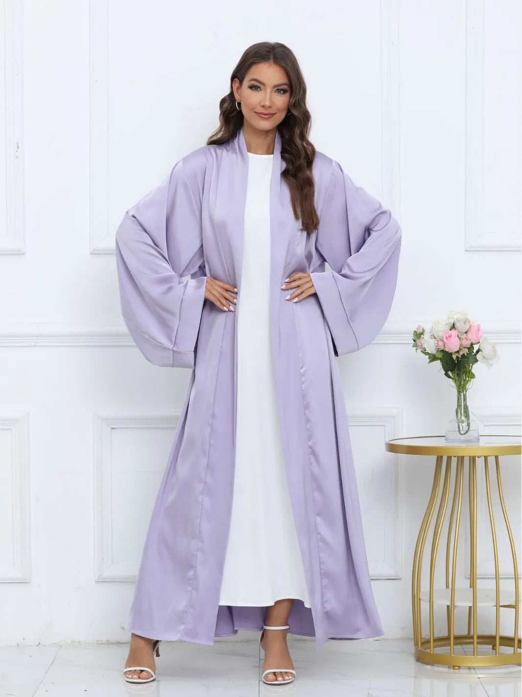 Open Front Long Abaya Cardigan