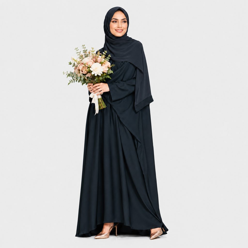 Dark Green Lightweight Nidha Batwing Abaya