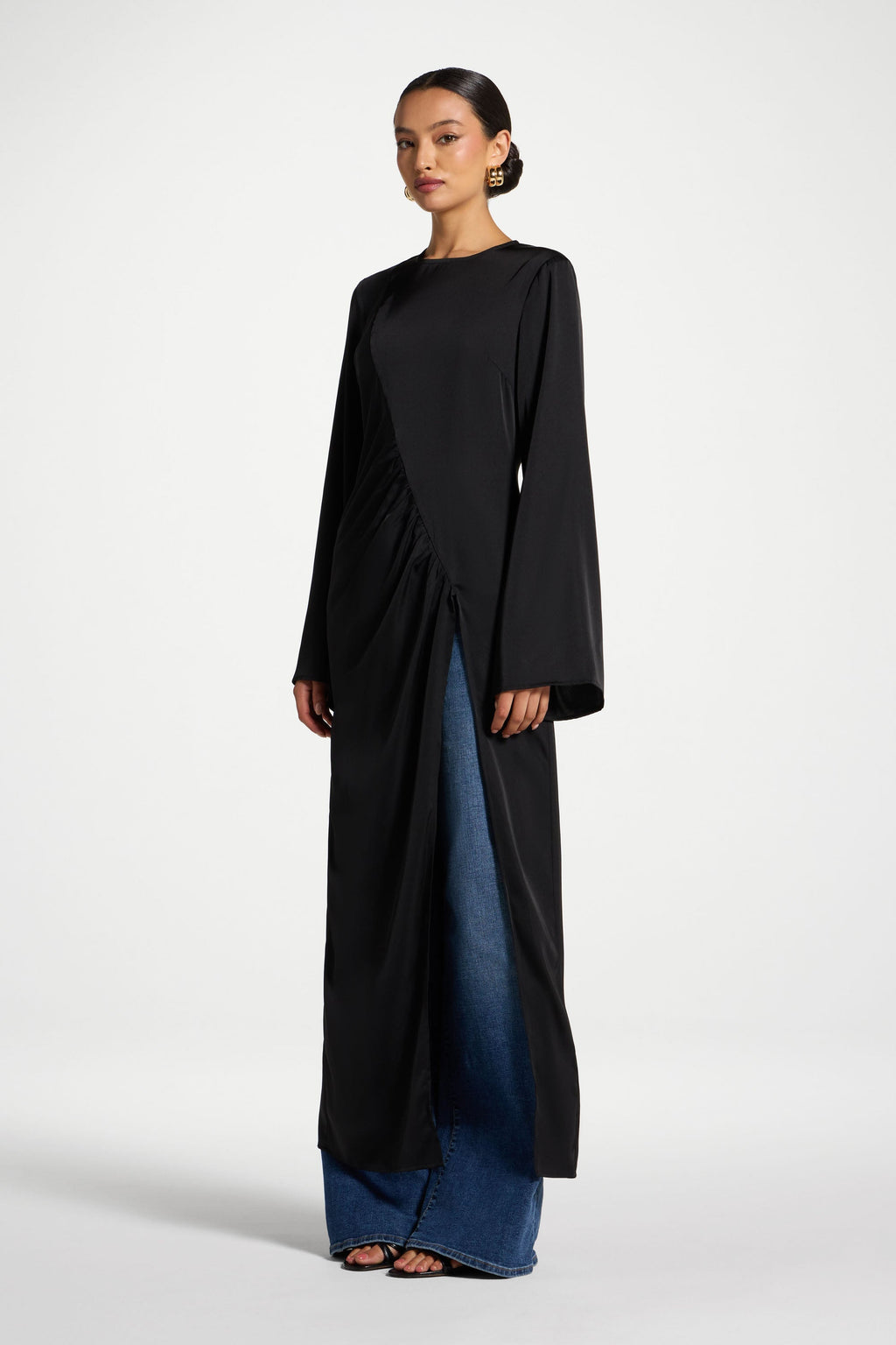 Asymmetric Hem Midi Top for Women
