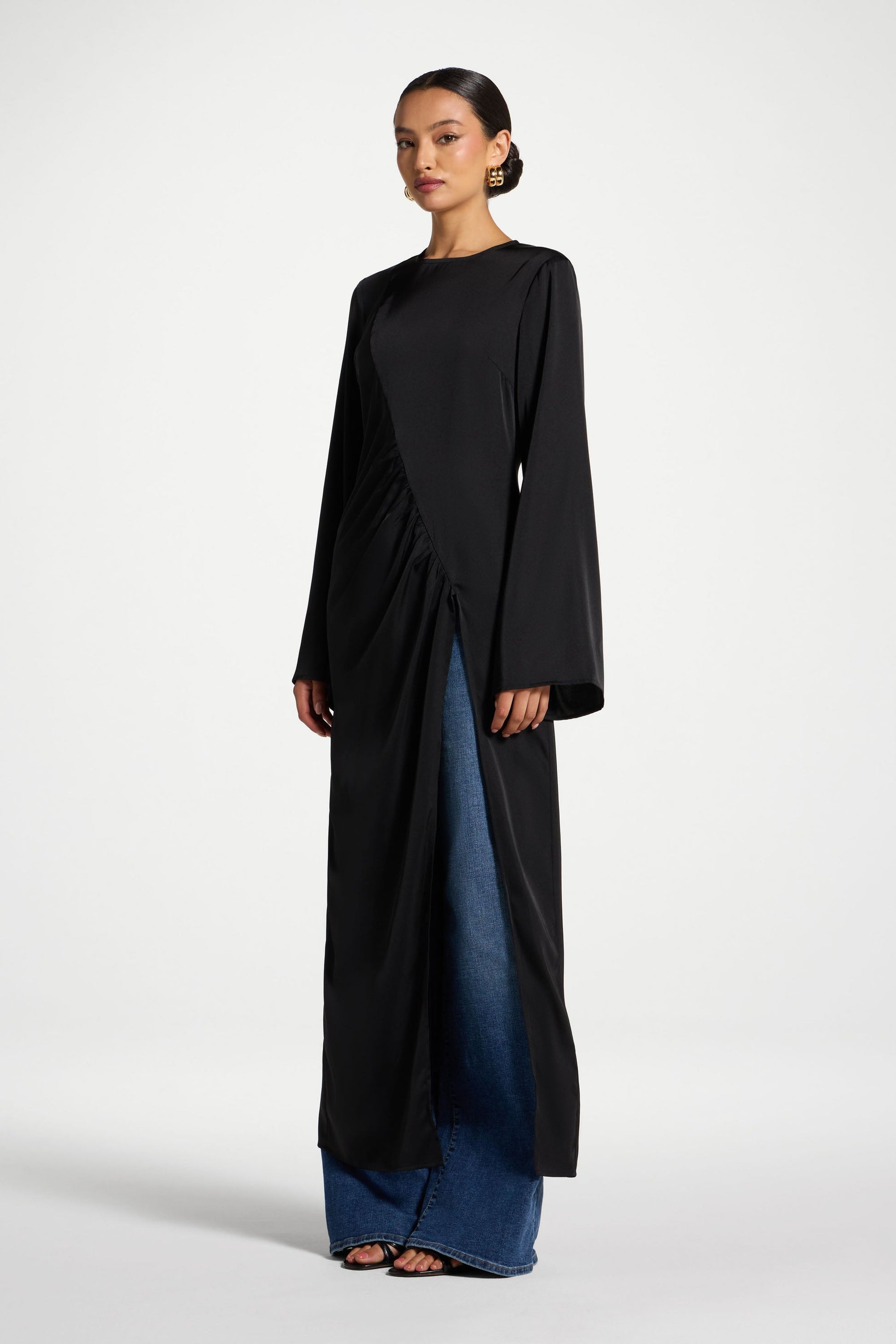 Asymmetric Hem Midi Top for Women