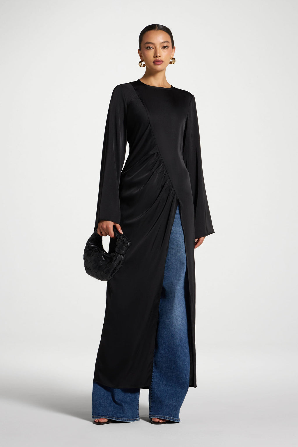 Asymmetric Hem Midi Top for Women