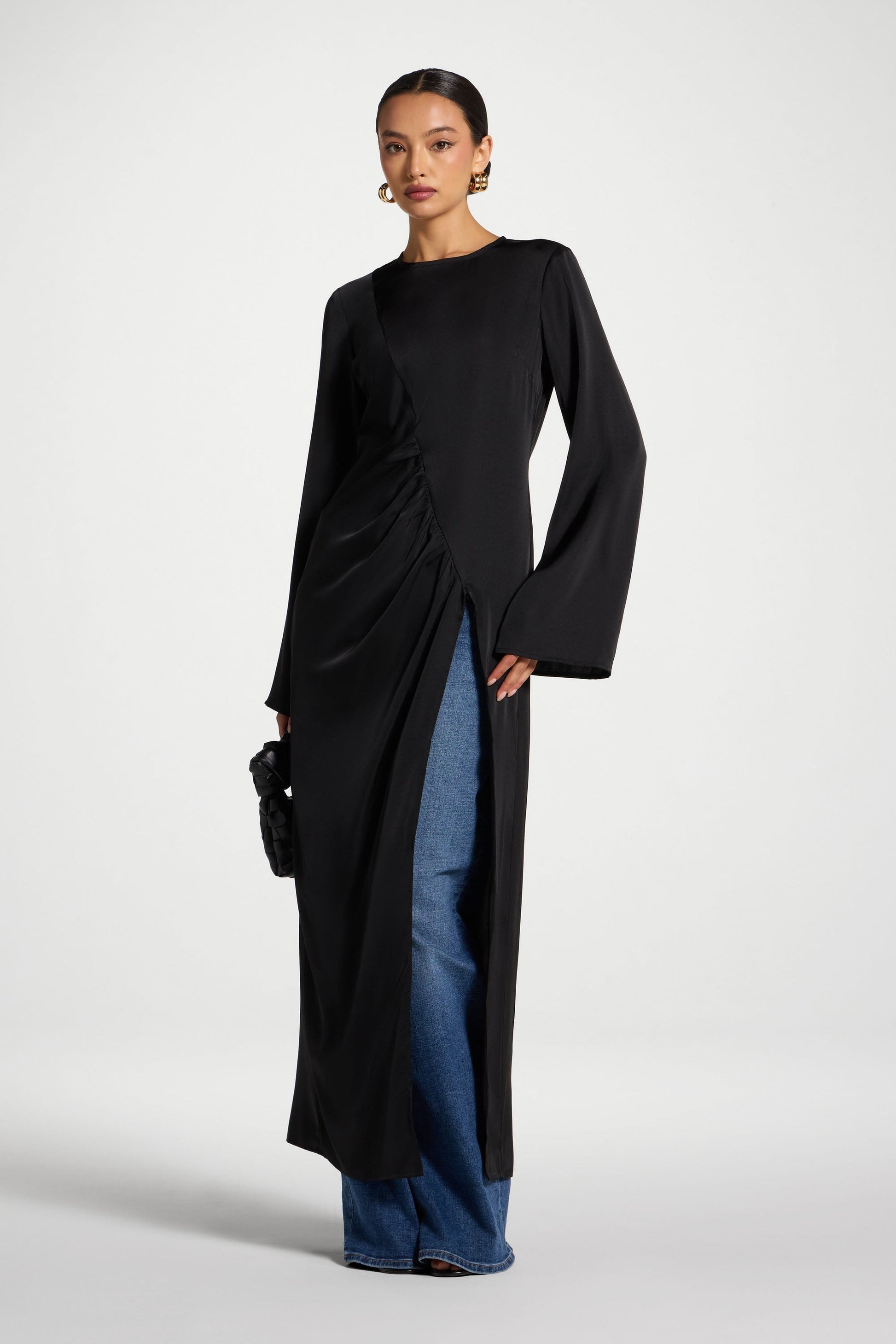 Asymmetric Hem Midi Top for Women