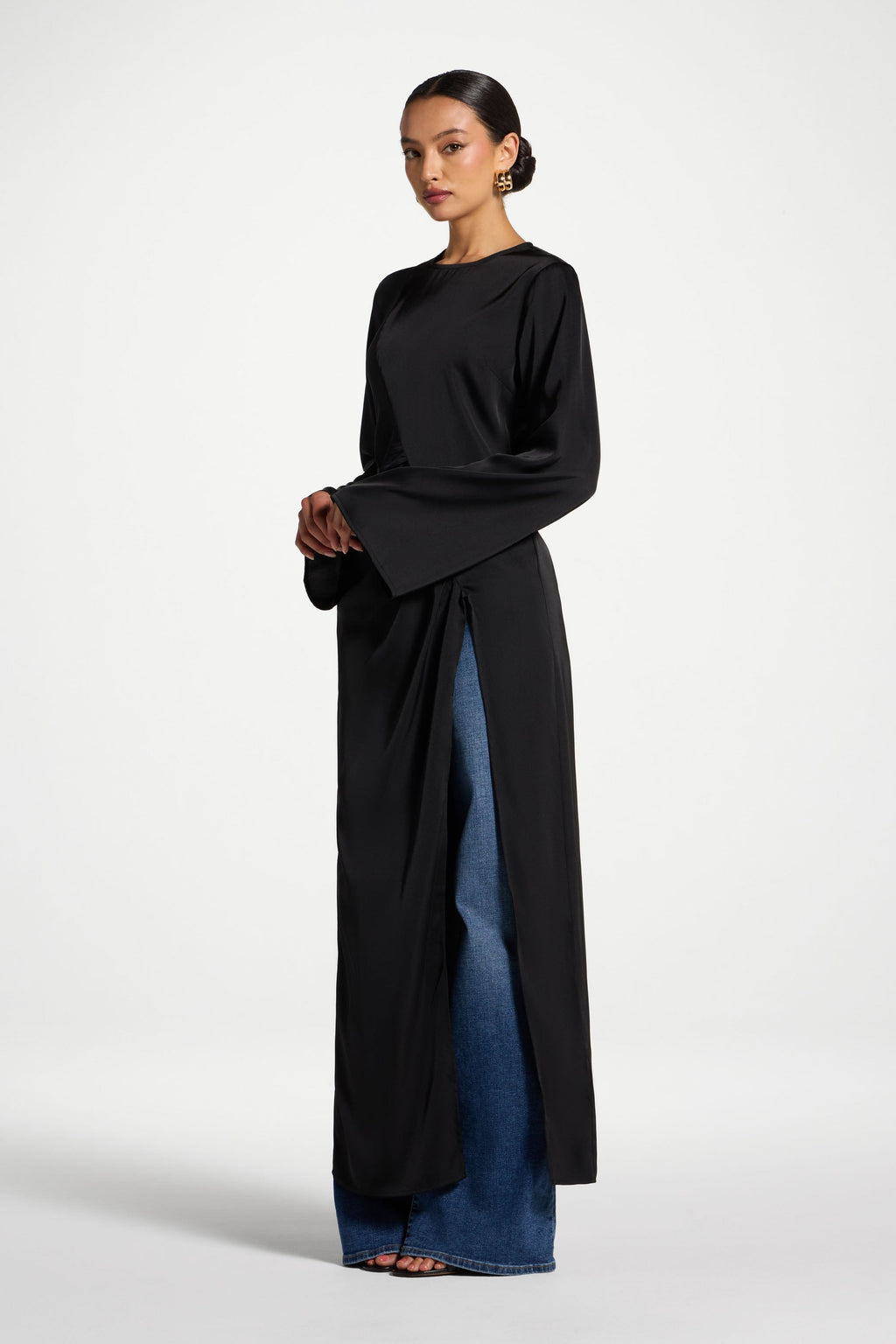 Asymmetric Hem Midi Top for Women