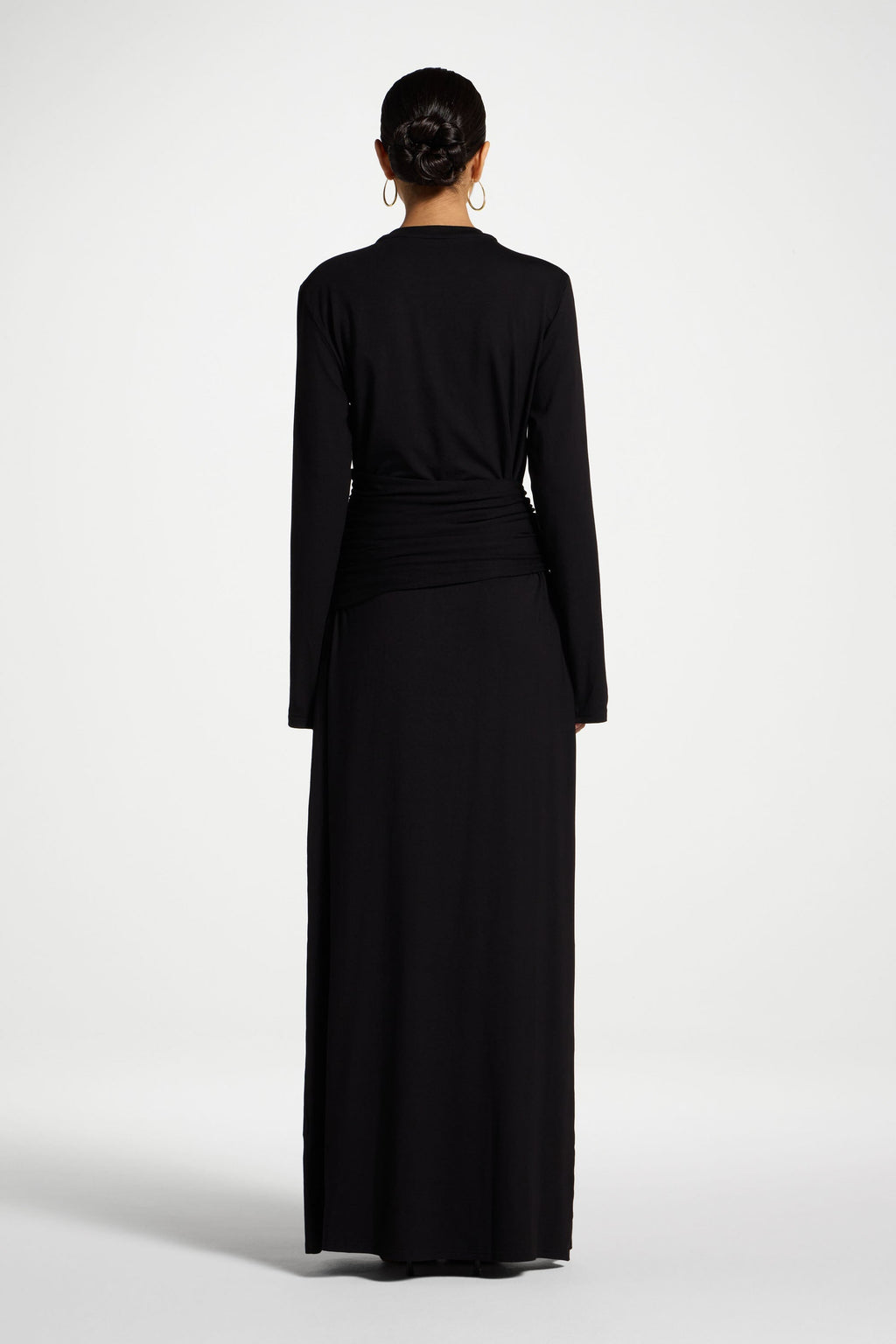 Elegant Black Ring Detail Dress