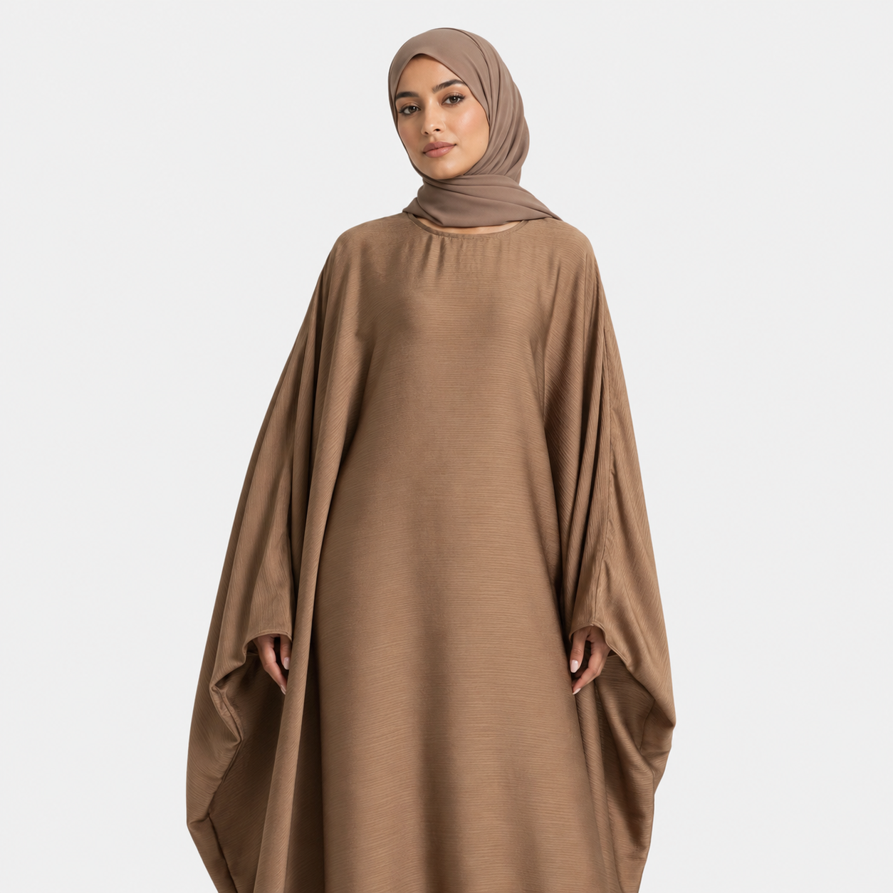 Brown Abaya with Butterfly Detailing
