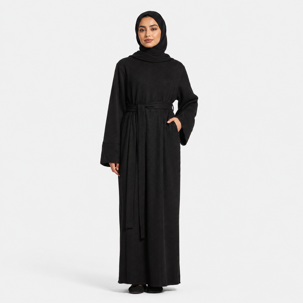 Cotton Basic Dress in Black