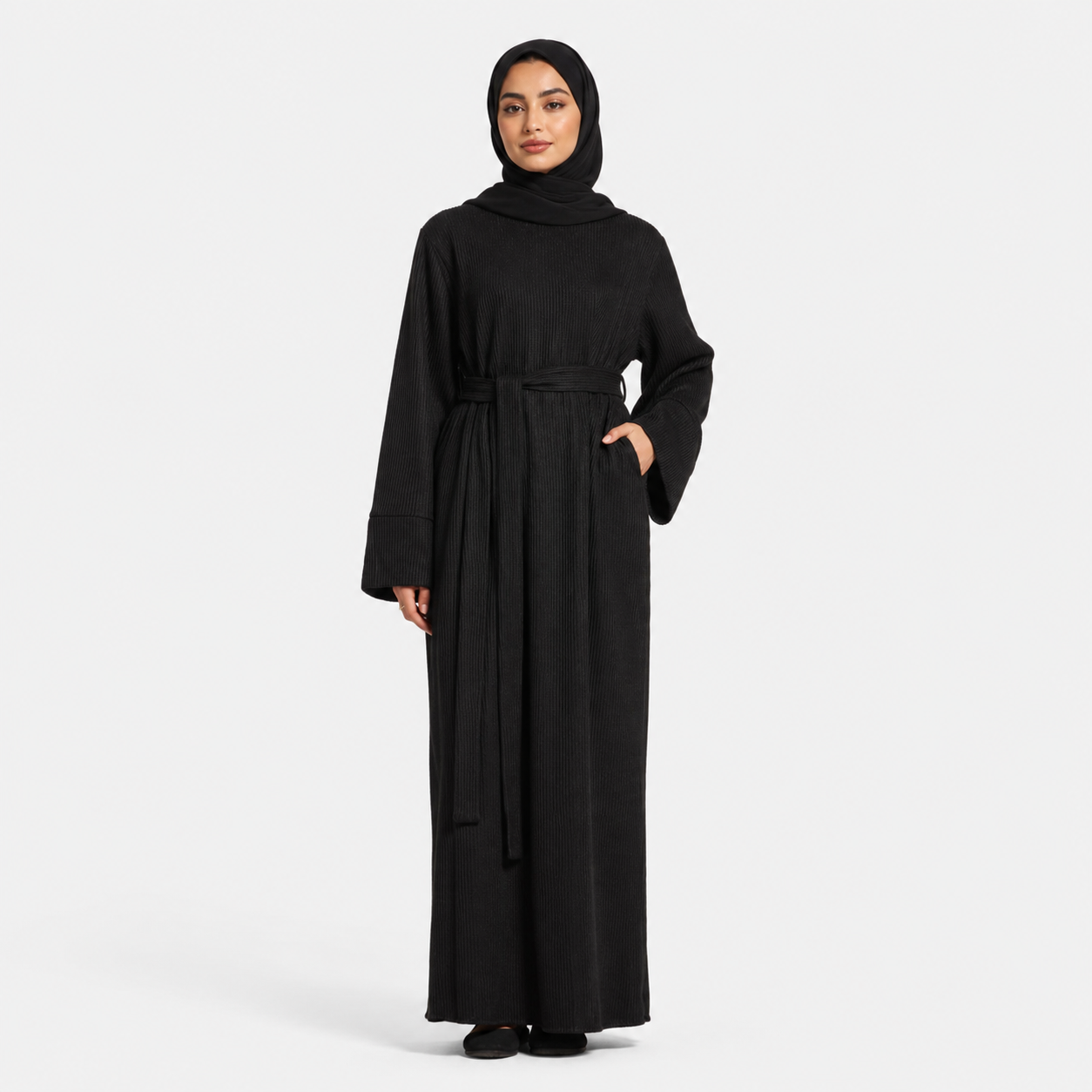 Cotton Basic Dress in Black