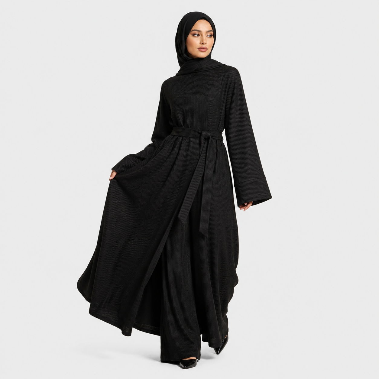 Cotton Basic Dress in Black