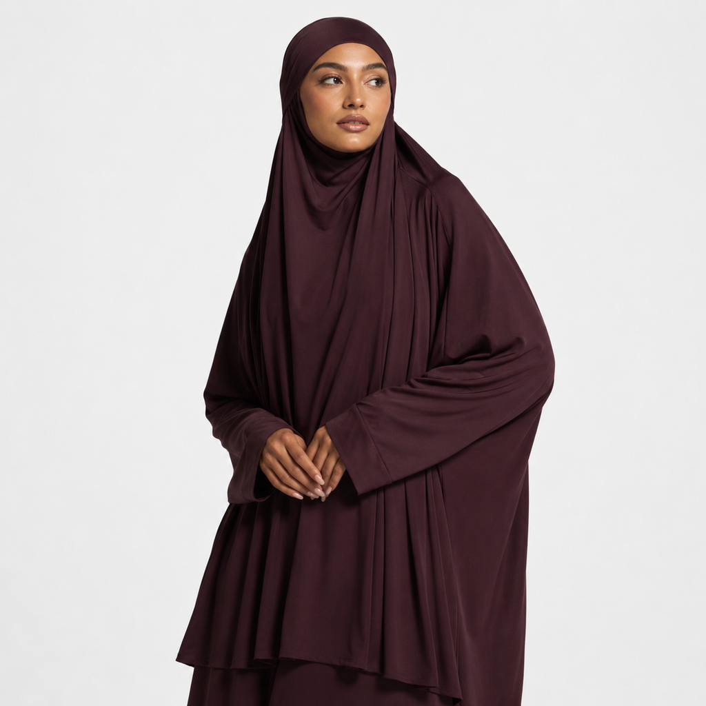 Plum Soft Two-Piece Prayer Set for Everyday Wear