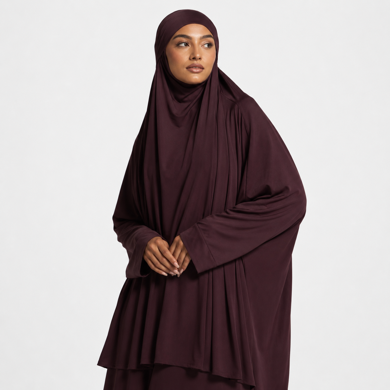 Plum Soft Two-Piece Prayer Set for Everyday Wear