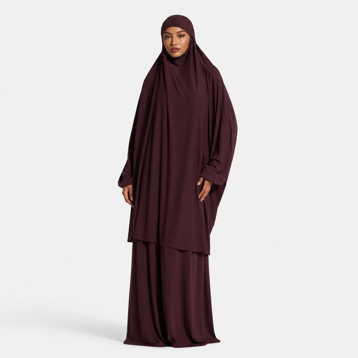 Plum Soft Two-Piece Prayer Set for Everyday Wear