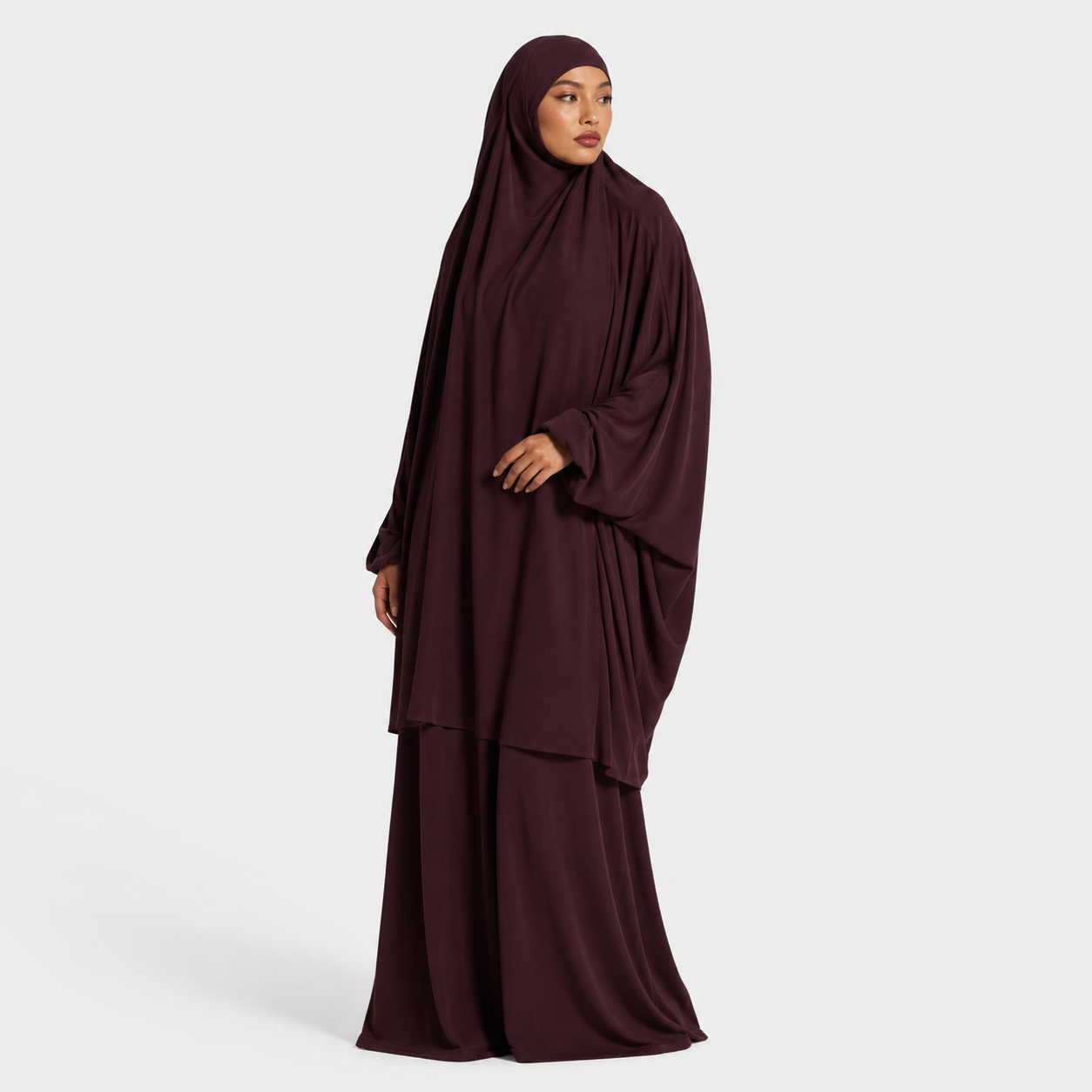 Plum Soft Two-Piece Prayer Set for Everyday Wear