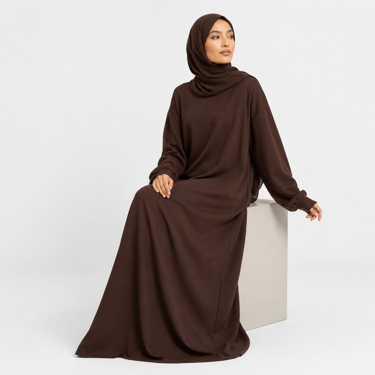 Dress in Cotton Coffee