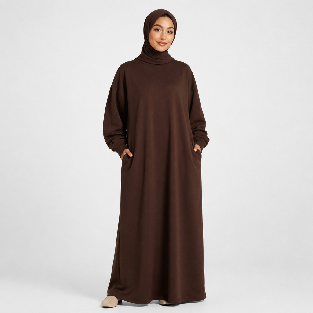 Dress in Cotton Coffee