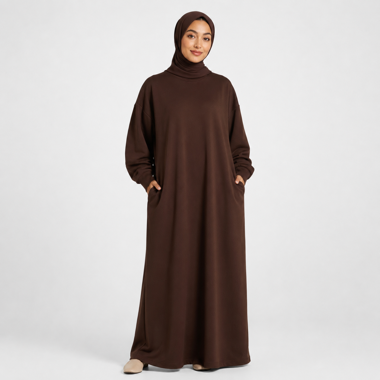 Dress in Cotton Coffee