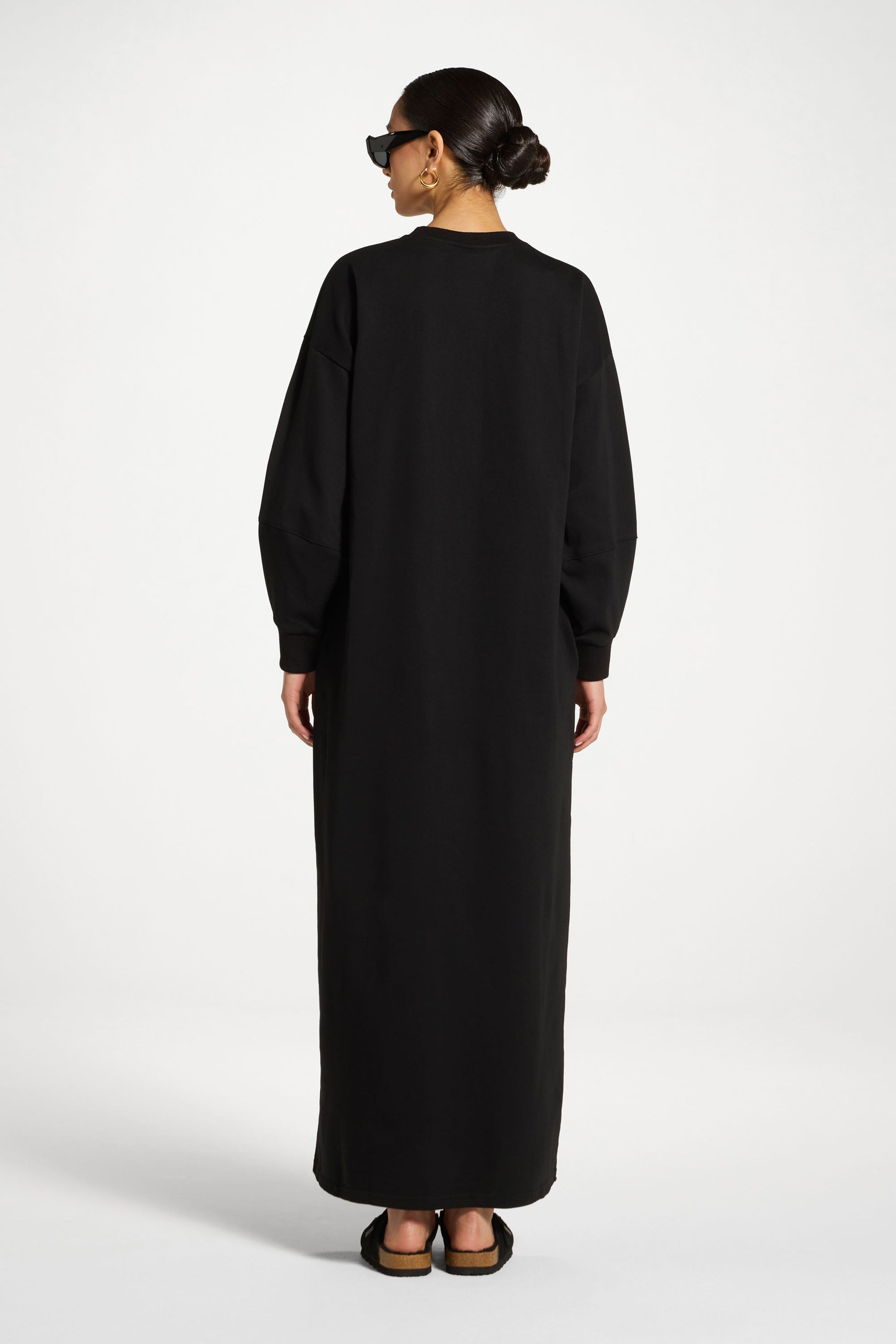 Cotton Basic Dress in Black