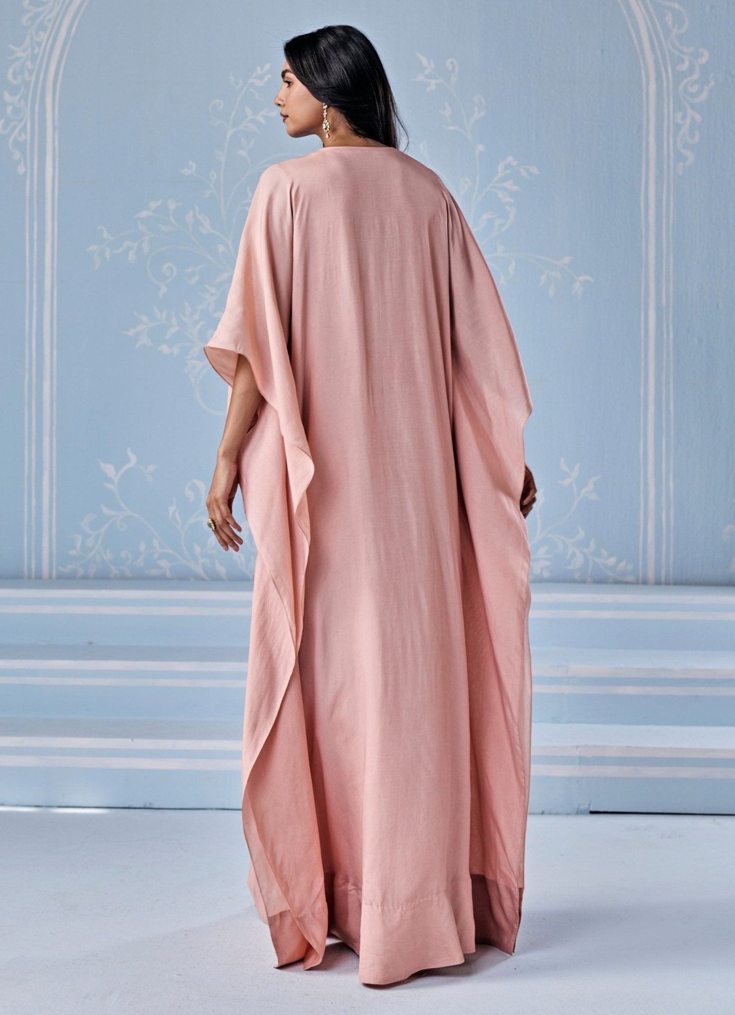 Dusty Pink Embellished Abaya