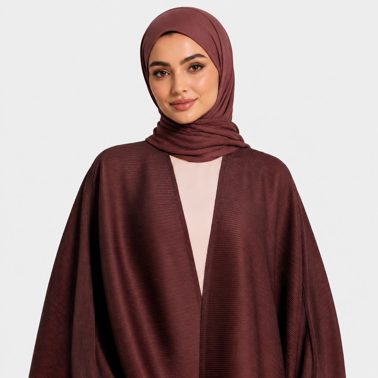 Ombre Micro Pleated Abaya for Modest Layering