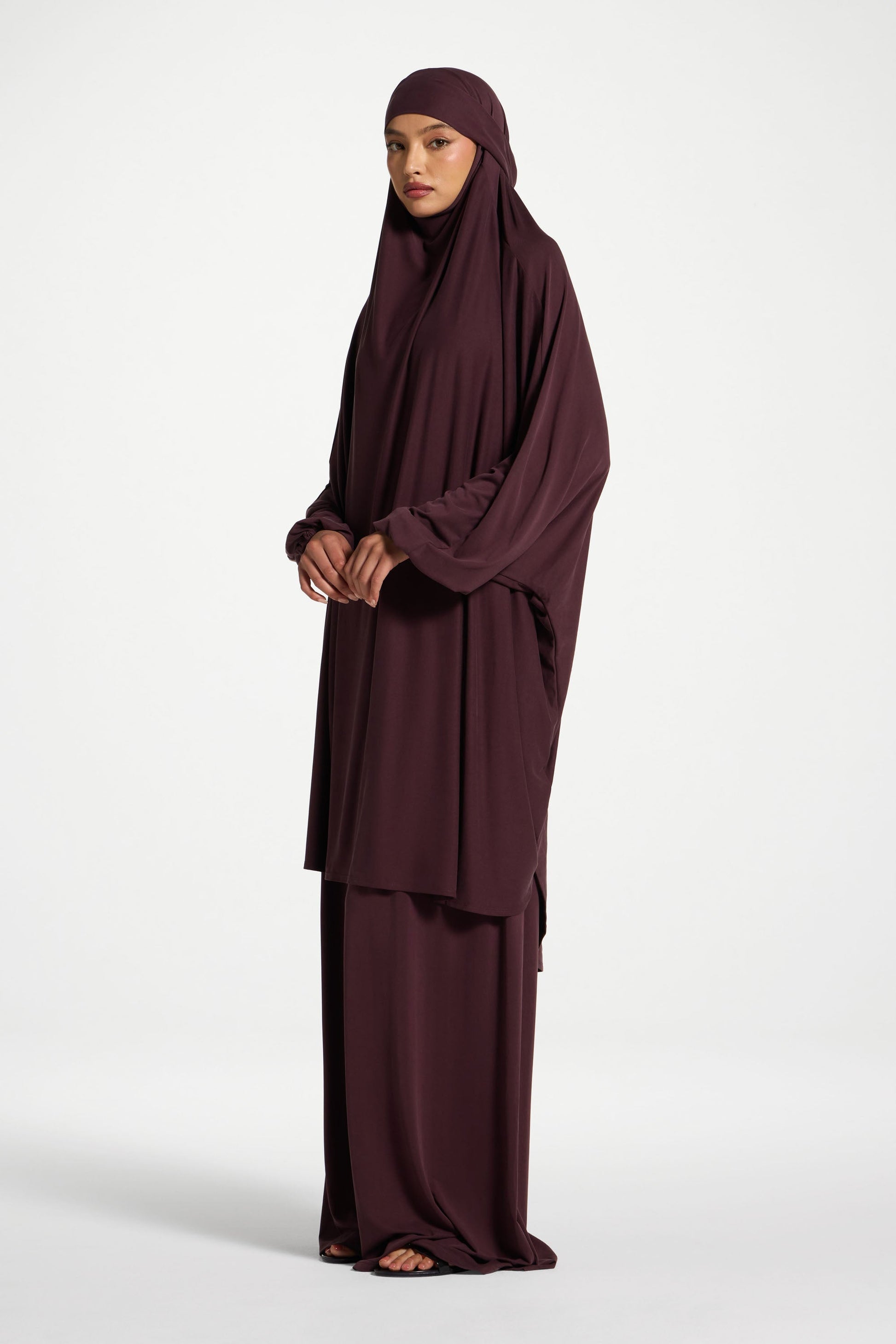 Plum Soft Two-Piece Prayer Set for Everyday Wear