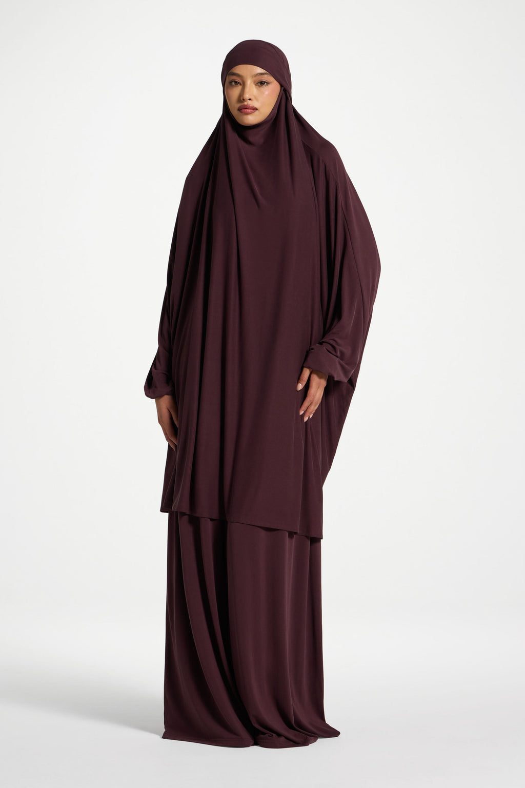 Plum Soft Two-Piece Prayer Set for Everyday Wear