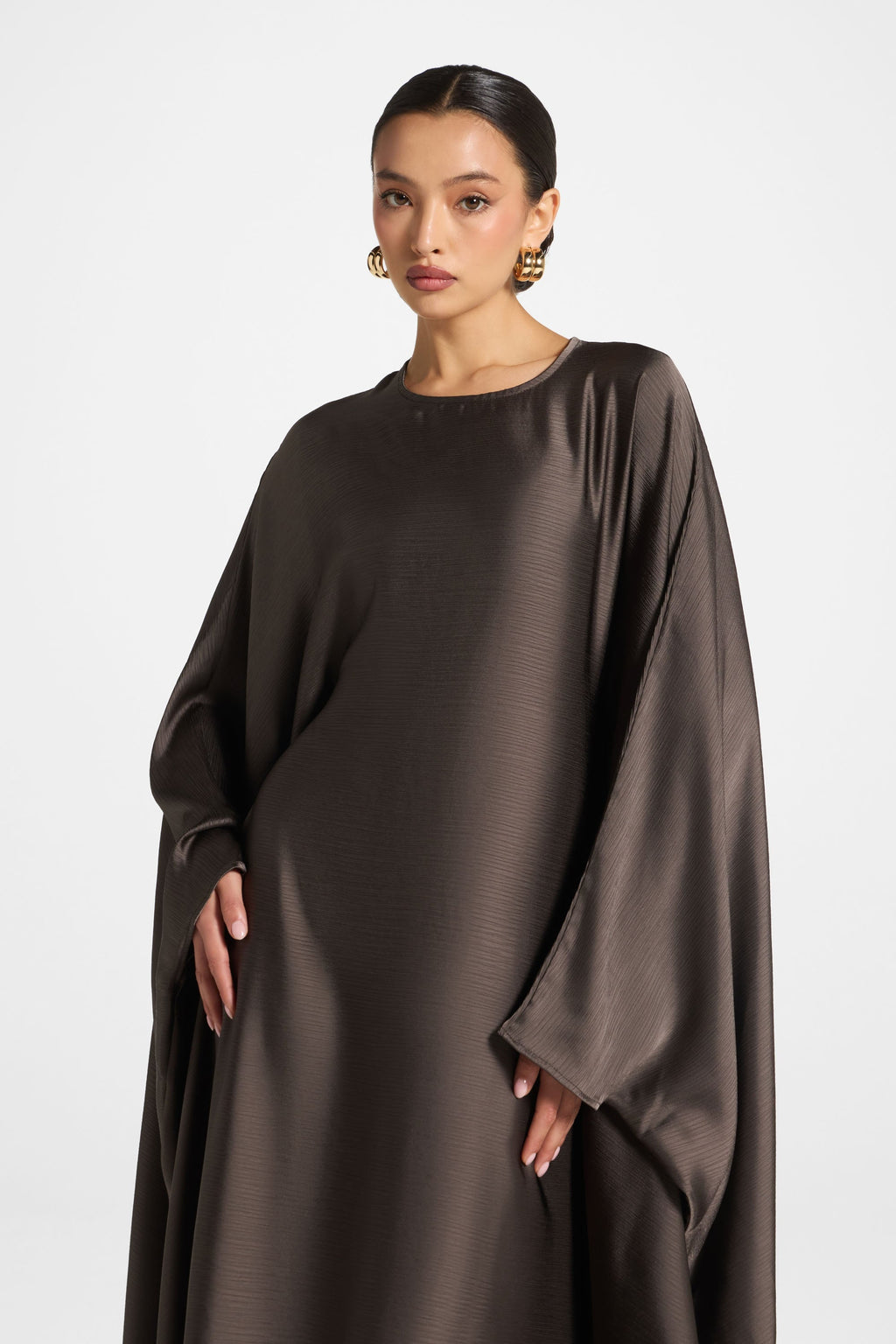 Brown Abaya with Butterfly Detailing
