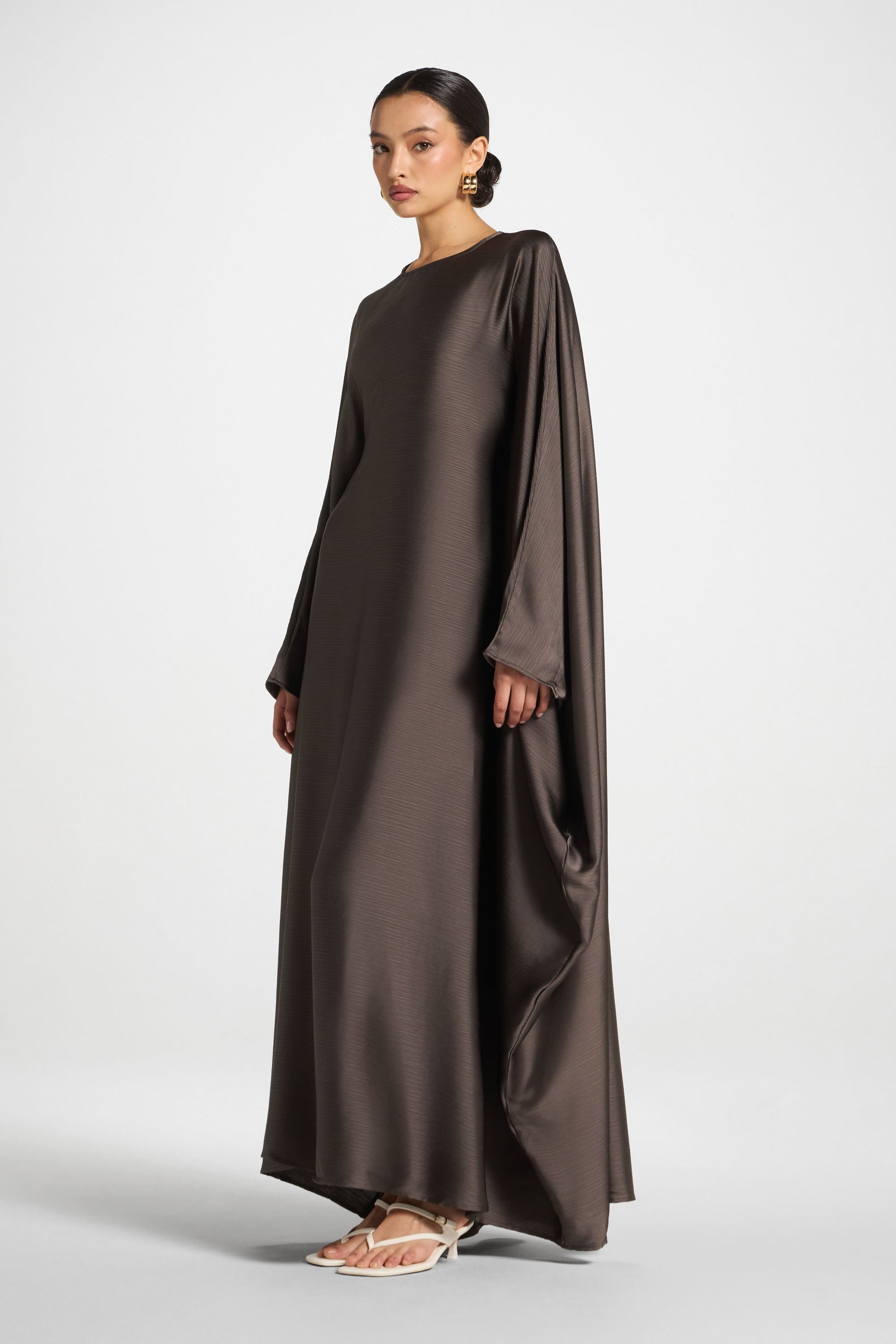Brown Abaya with Butterfly Detailing