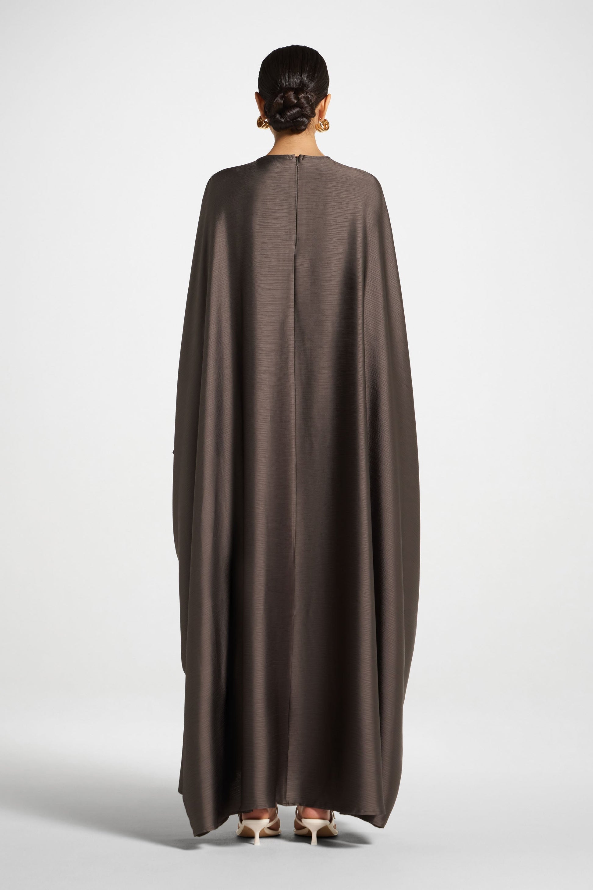Brown Abaya with Butterfly Detailing