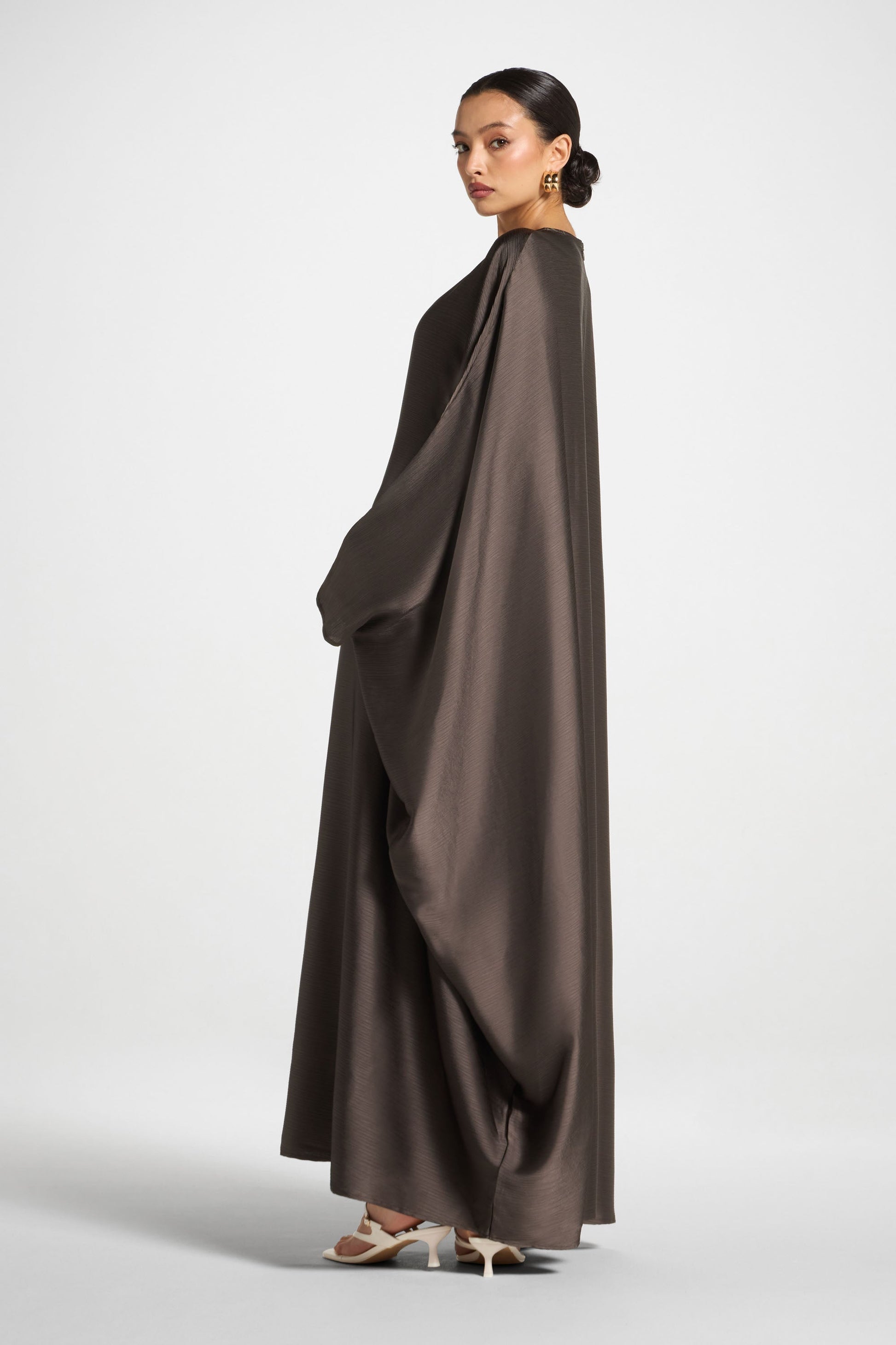 Brown Abaya with Butterfly Detailing