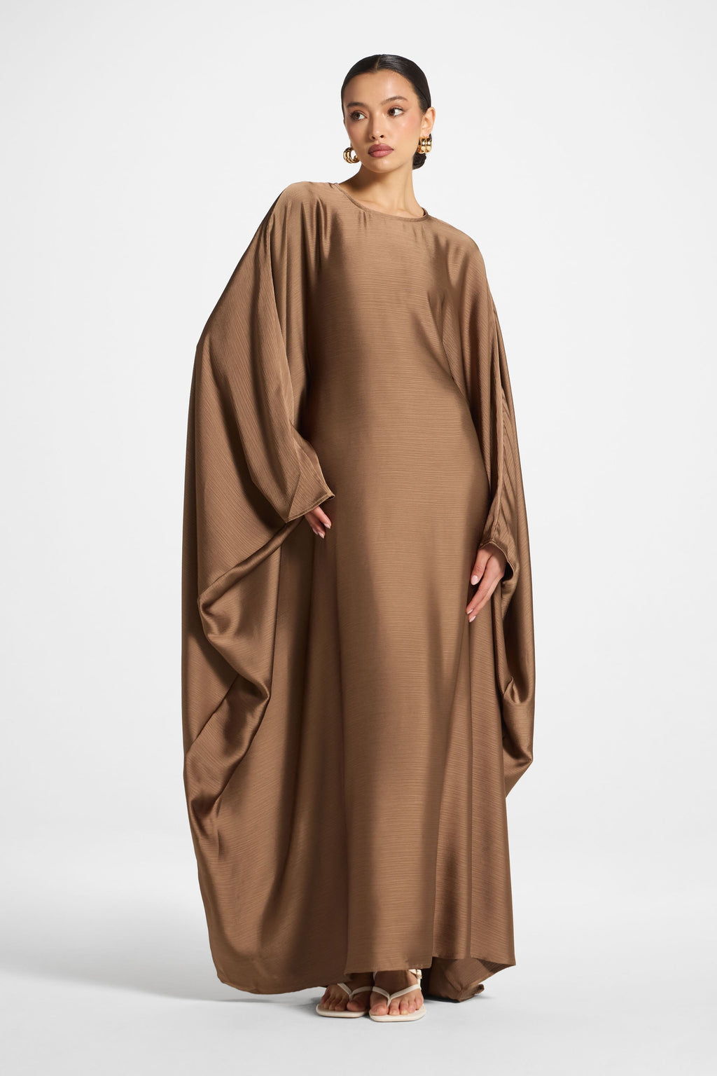 Brown Abaya with Butterfly Detailing