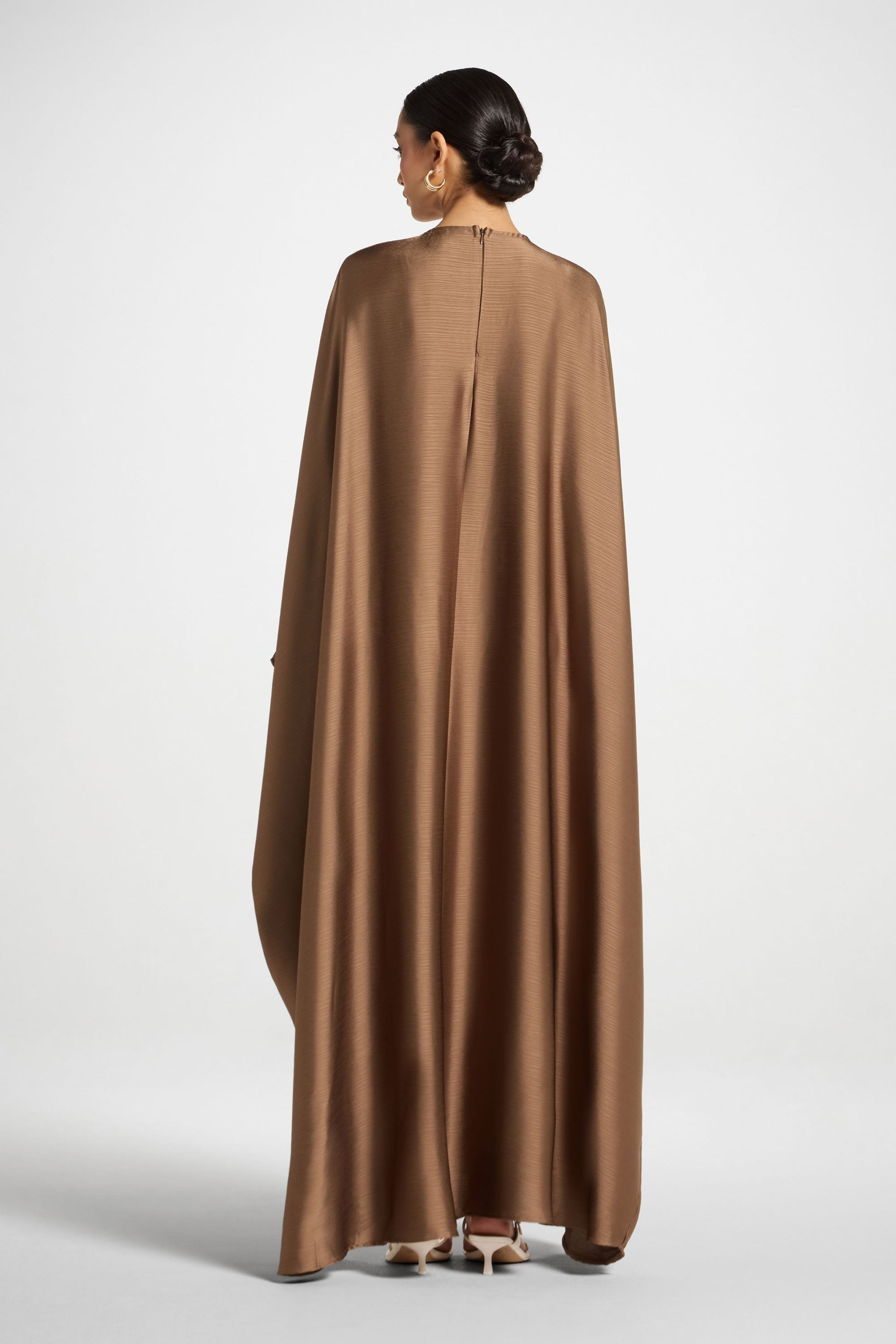 Brown Abaya with Butterfly Detailing