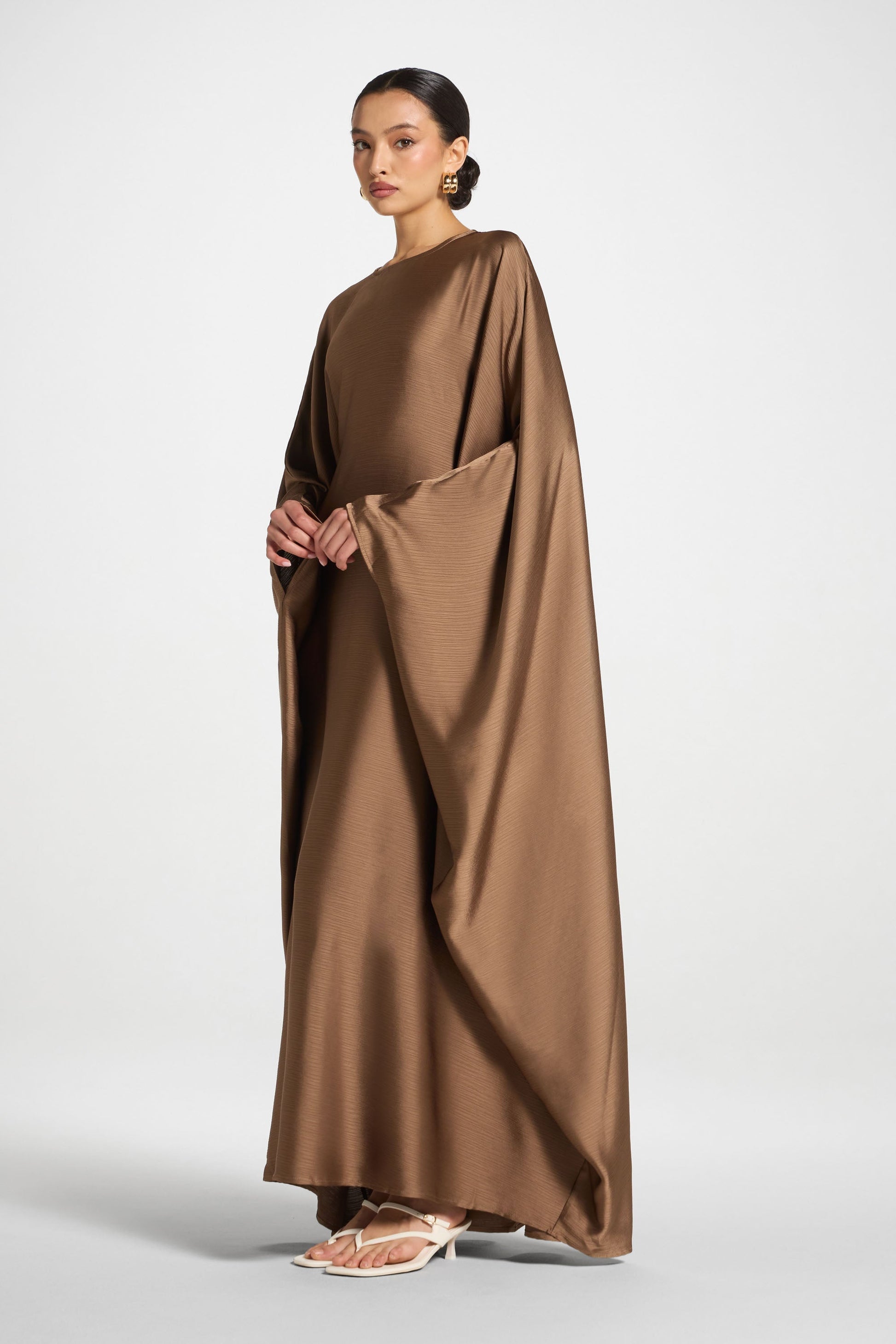 Brown Abaya with Butterfly Detailing