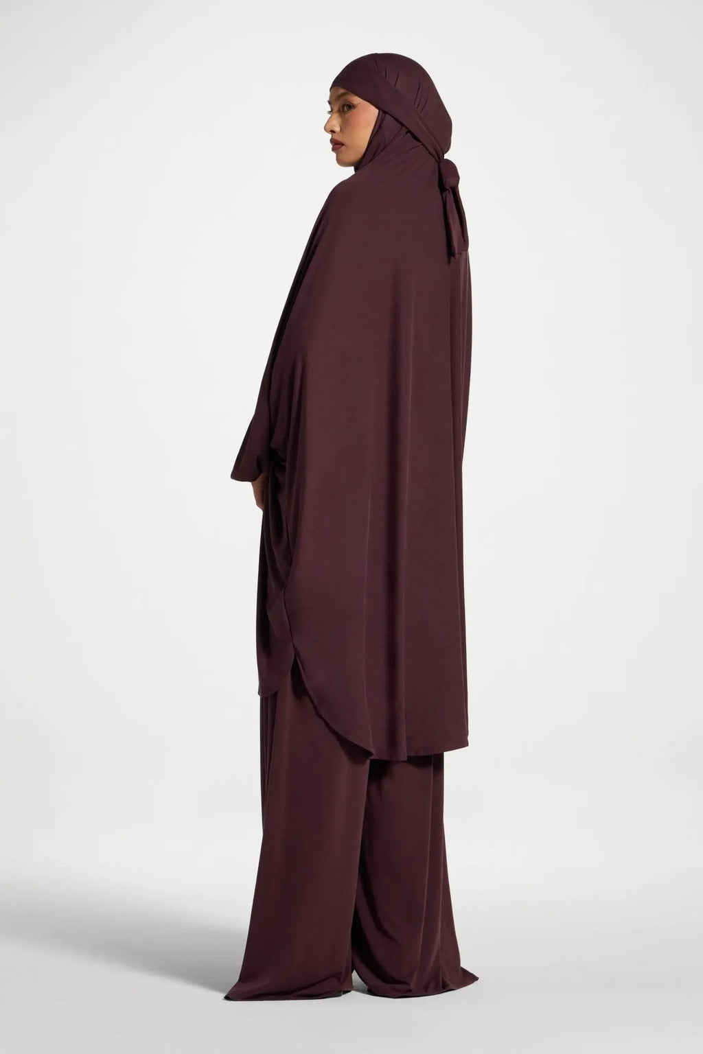 Plum Soft Two-Piece Prayer Set for Everyday Wear - Mahara Atelier