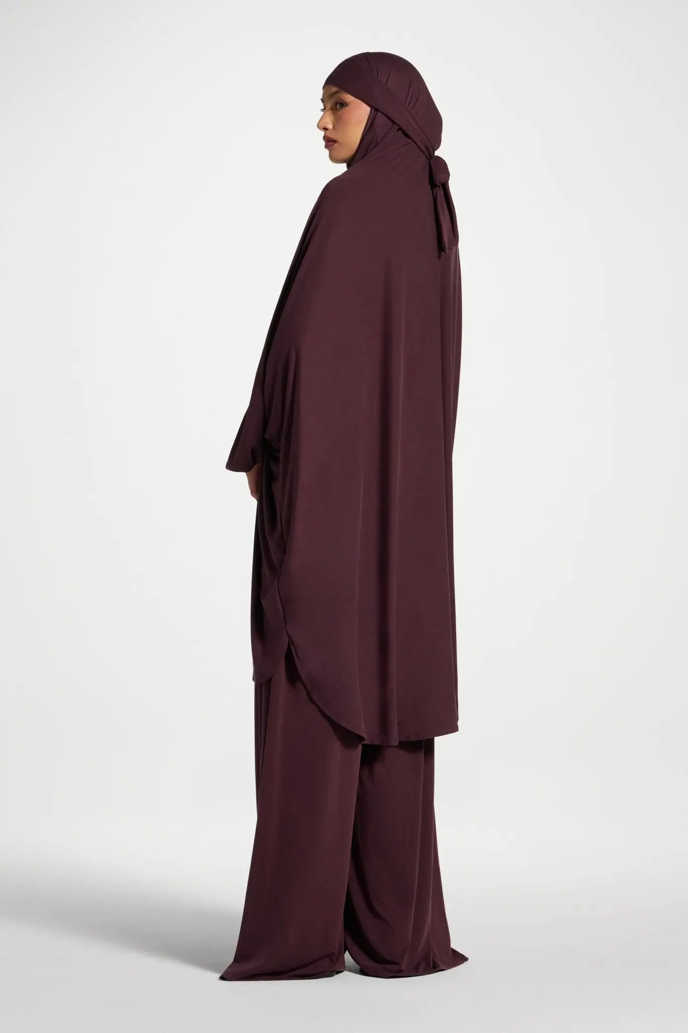 Plum Soft Two-Piece Prayer Set for Everyday Wear - Mahara Atelier
