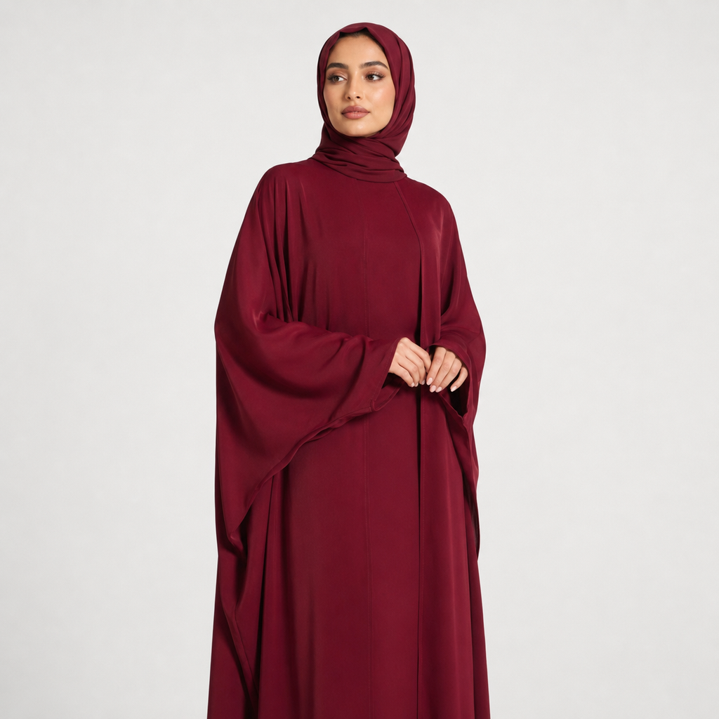 Nadine Sleeveless Cape Maxi Dress in Red