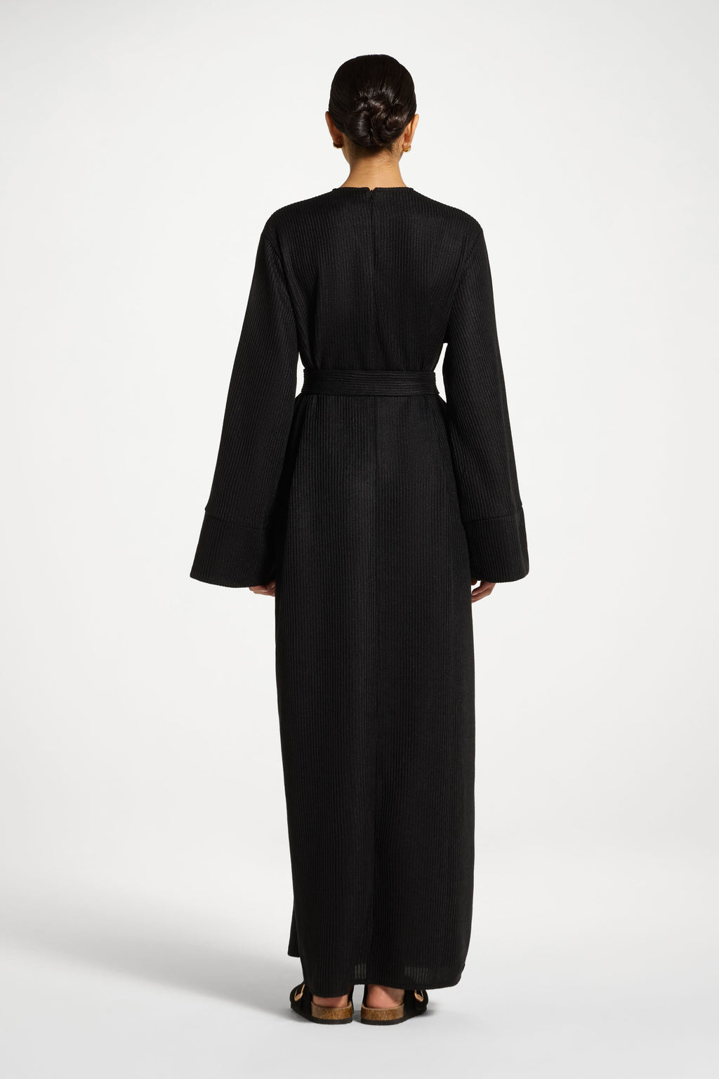Relaxed Knit Maxi Dress - Black