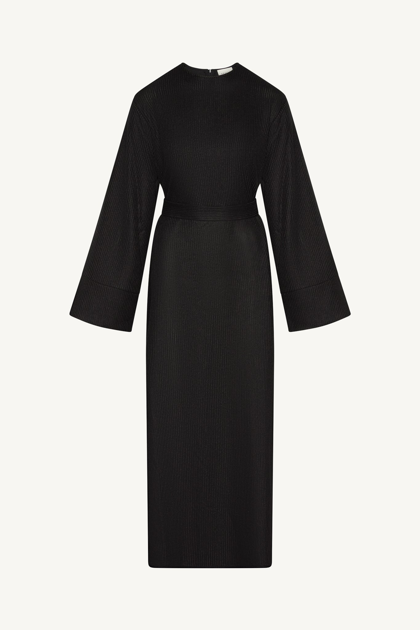 Relaxed Knit Maxi Dress - Black