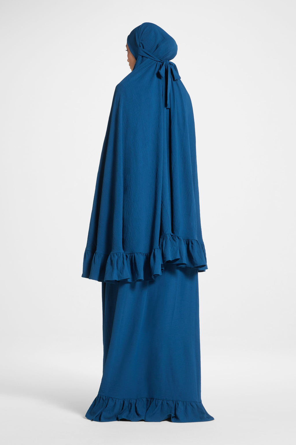 Ruffle Trim Prayer Set in Blue